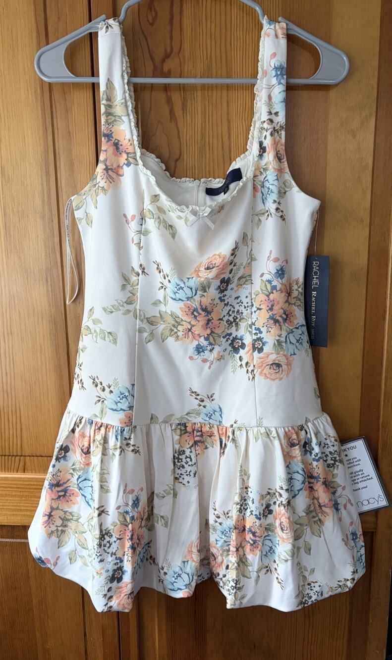 Rachel Rachel Roy Women’s Square Neck Mini Max Floral Dress Size Medium NWT